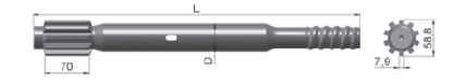 Sandv Tamrock RD520 - 45T38 - 0525 T38 Threaded Drill Adapter For Mining / Tunneling