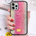 Glossy Mobile Phone Case Luxury Diamond Protection Back Case For IPhone 13 12