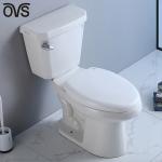 S-trap 300mm elongated two piece toilet syphon flush Ceramic Smooth Sided