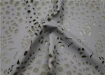 White Perforated Leather , High Elasticity Punched Faux Leather Material