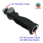 Thumb Control Metal Extended Soft-rain Sprayer 20cm Metal Extended Tube Bent 35