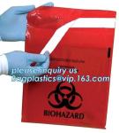 autoclavable ldpe medical biohazard waste plastic trash bags, biohazard waste