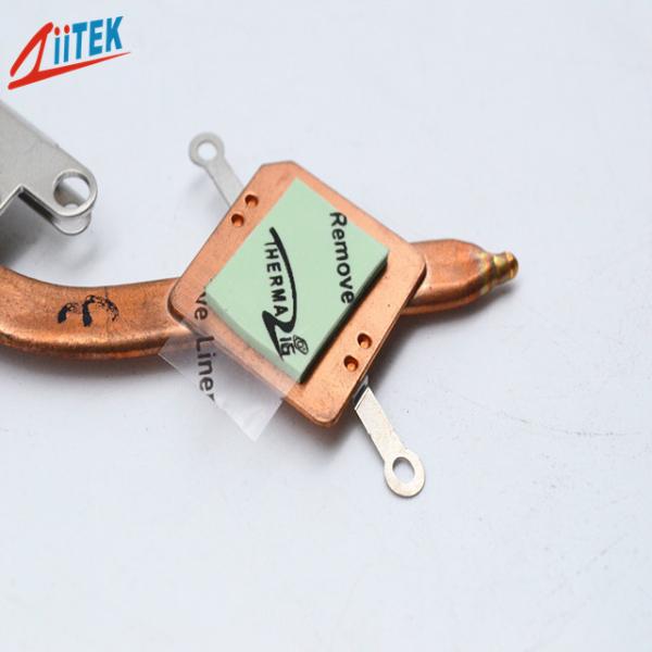 Green Color Electronic Thermal Gap Filler , Gpu Ic Chip Thermal Conductive Pad
