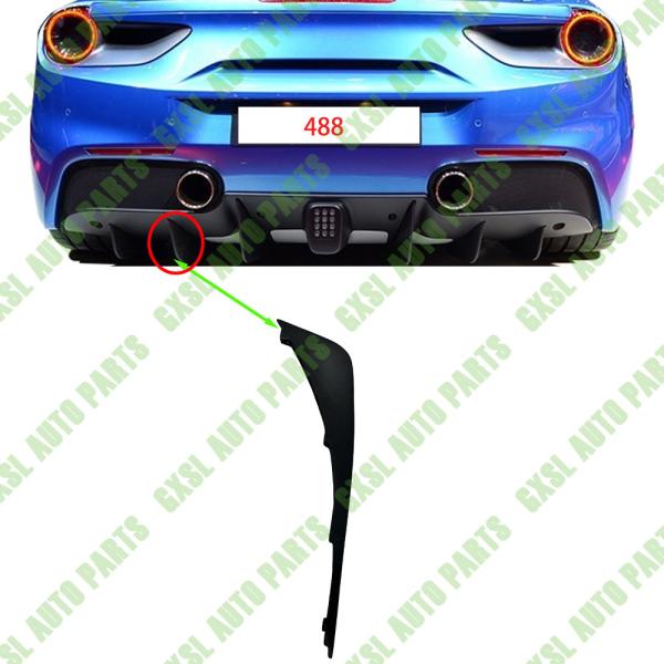 For Ferrari 488 GTB Spider Rear Bumper LH Central Fin External Radiator Rear Fin