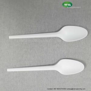 Wholesale Eco Friendly Biodegradable 4.7&quot; Ice Cream Spoon 100% All-Natural Utensils natural starch fork spoon knife from china suppliers