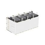 LPJG47039AWNL 2.5G Base-T RJ45 2x4 Port Female Connector With PoE+ Tab Up Green
