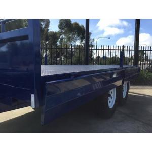 Wholesale Galvanised Steel TRAY TOP 10x8 Tandem Flat Top Trailer With 2.1mm Rolled Checker from china suppliers