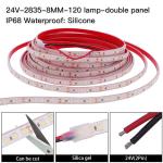 110v220v 8mm 120leds 6500k IP67 Waterproof Die-Cutting Board SMD2835 LED Strip