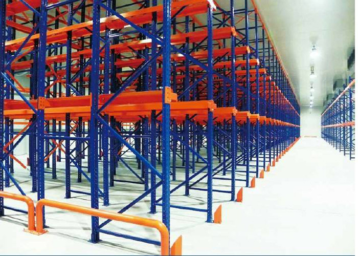 Metal Shelf Pallet Storage Drive In Rack System Powder Coating