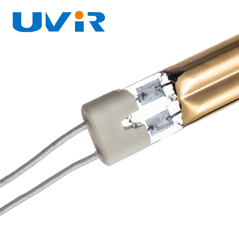 Carbon Medium Wave Half Gilded Infrared Heating Tube Lamp