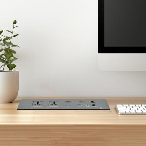Desktop Embedded Multifunctional Power Socket Universal Plug Options with Dual