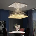 Hardwired Contemporary Crystal Chandelier Ceiling Light 82-265 Volts