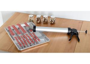 Wholesale FAD Food Grade Aluminum Jerky Shooter Heavy Duty With Round And Flat Nozzle from china suppliers