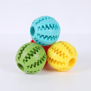 Wholesale Pet Dog Toy Silicone Rubber Ball Chew Throw Bite Toys Can Be Stuffed With Food from china suppliers