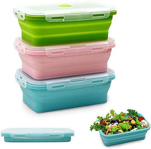 Silicone Lunch Box Snack Containers For Kids, Leak Proof Microwavable Small
