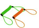 Colorful anti-drop spring steel spiral lanyard w/ big loop ends to protect