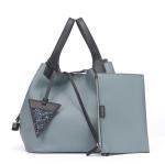 Lichee Pattern Cowhide Handbags Casual Single Shoulder Bag with Wallets