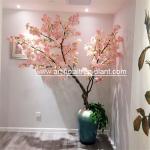 Fashion Vase Cherry Artificial Blossom Tree Sakura Flower Patio Decoration