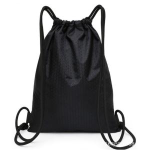 Wholesale Lightweight Black Drawstring Backpack , Gym Sackpack For Hiking Yoga Swimming from china suppliers