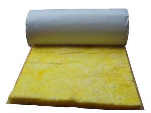 China Thermal Insulation Glass Wool Blanket Faced With White Metalized Scrim Kraft on sale