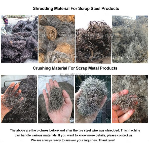 Automatic Tire Wire Crusher with ≥98% Recovery Rate and Fully Enclosed Design for Steel Wire Shredding