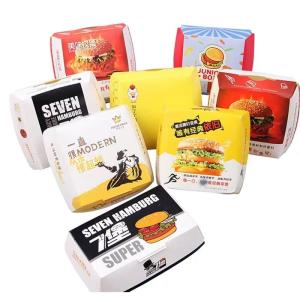 Wholesale Wholesale custom logo size food grade kraft paper burger packaging box from china suppliers