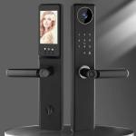Tuya Remote Control Front Door Lock IMD Panel Fingerprint IC Card Password