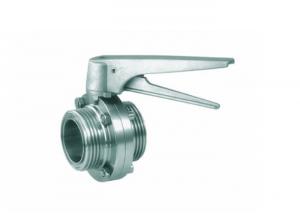 China Stainless Steel Hygienic Butterfly Valve , DN100 Tri Clover Butterfly Valves on sale