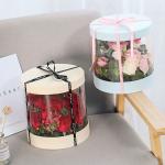 Luxurious Rose Flower Gift Set With Customizable Velvet Round And Sustainable