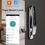 Wifi 4.0 Inch Screen Smart Door Lock Face Recognition Fingerprint Password Key