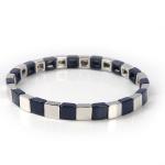 Geometric Enamel Tile Bracelet , Multicolor Stretch Beaded Bracelets