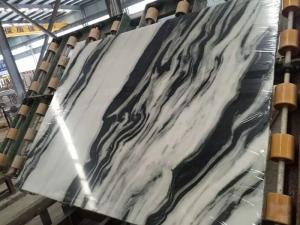 Wholesale Luxury Italian Marble Slabs , Panda White Marble Slab With Gray Lines from china suppliers