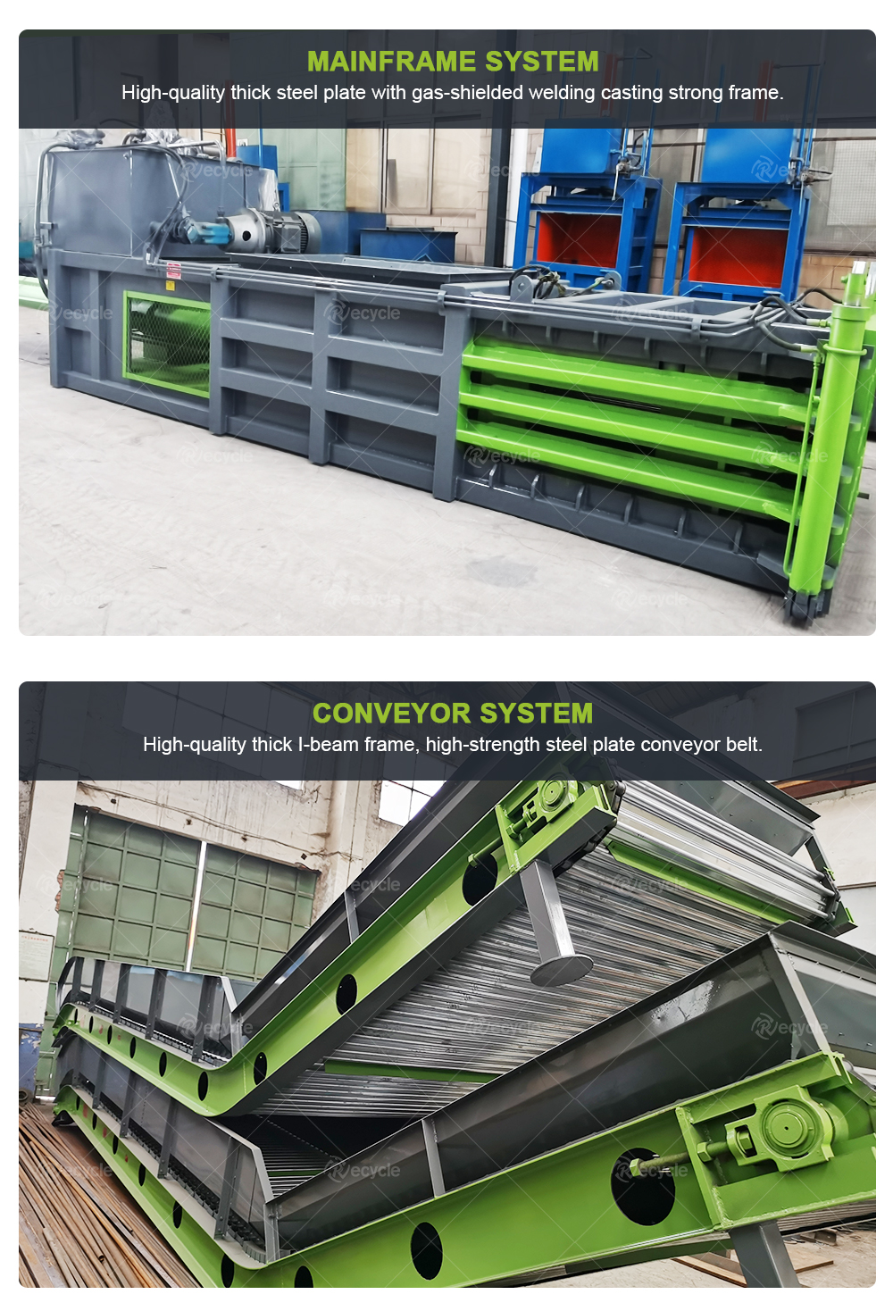 Waste Carton Bale Press Machine 400-500kg/M3 Metal Scrap Baler