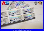 Customized Anabolic Peptide Bottle Labels , Glass Vial 3D Hologram Stickers 10ml