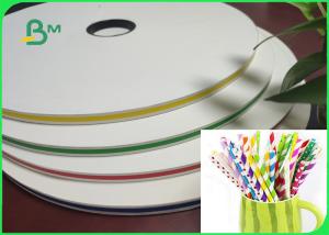 Wholesale 100% Wood Pulp Compostable Food Grade Safe Striped Straw Paper Roll For Drinking from china suppliers