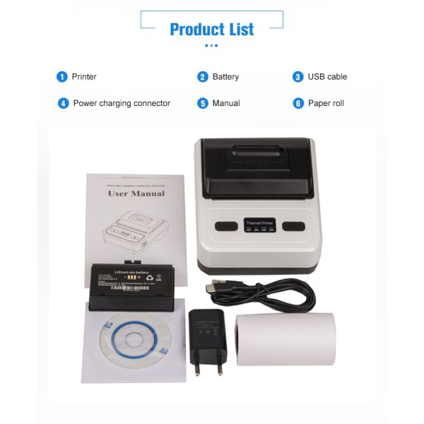 Android POS Terminal with Printer Mini Thermal Printer at and NO Color Print Speed