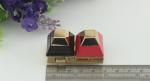 Top selling high end plating double color red and black metal turn lock for