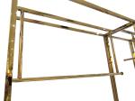 Gold Retail Store Metal Display Fixture Cloth Shop Display Stands Racks Steel