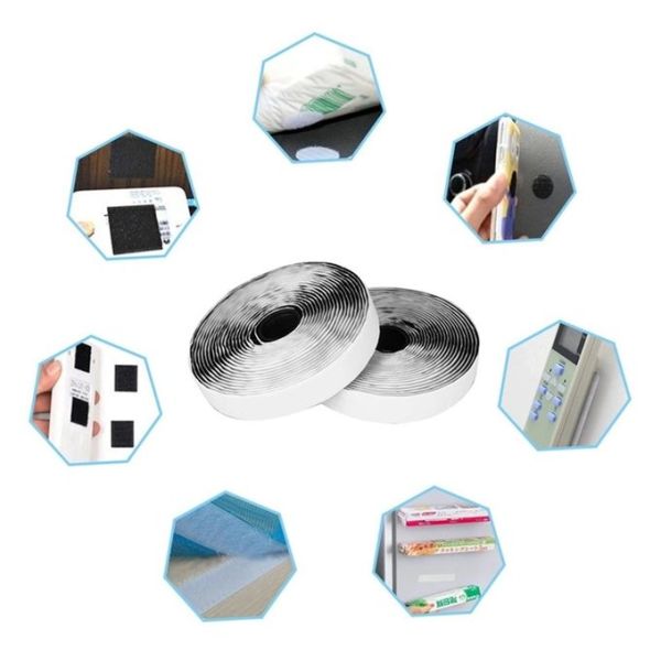 Thickness 2mm Self Adhesive Hook And Loop Tape With Sticky Glue Customizable