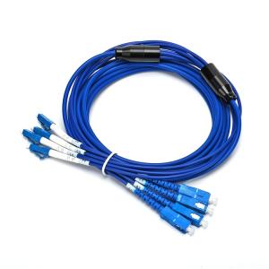 Wholesale SC-LC Fiber Optic Patch Cord Armoured Singlemode 4 Core PVC LSZH 3.0mm from china suppliers