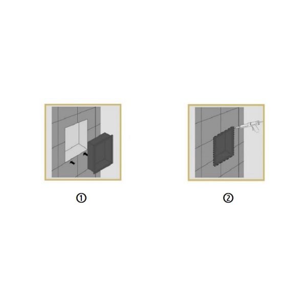 Matt Stainless Steel Niche Inserted Wall Shower Niche Stainless